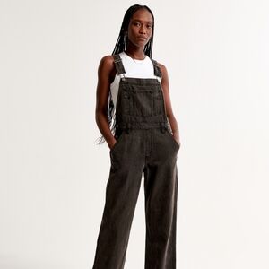 Abercrombie Black Denim Overalls - M